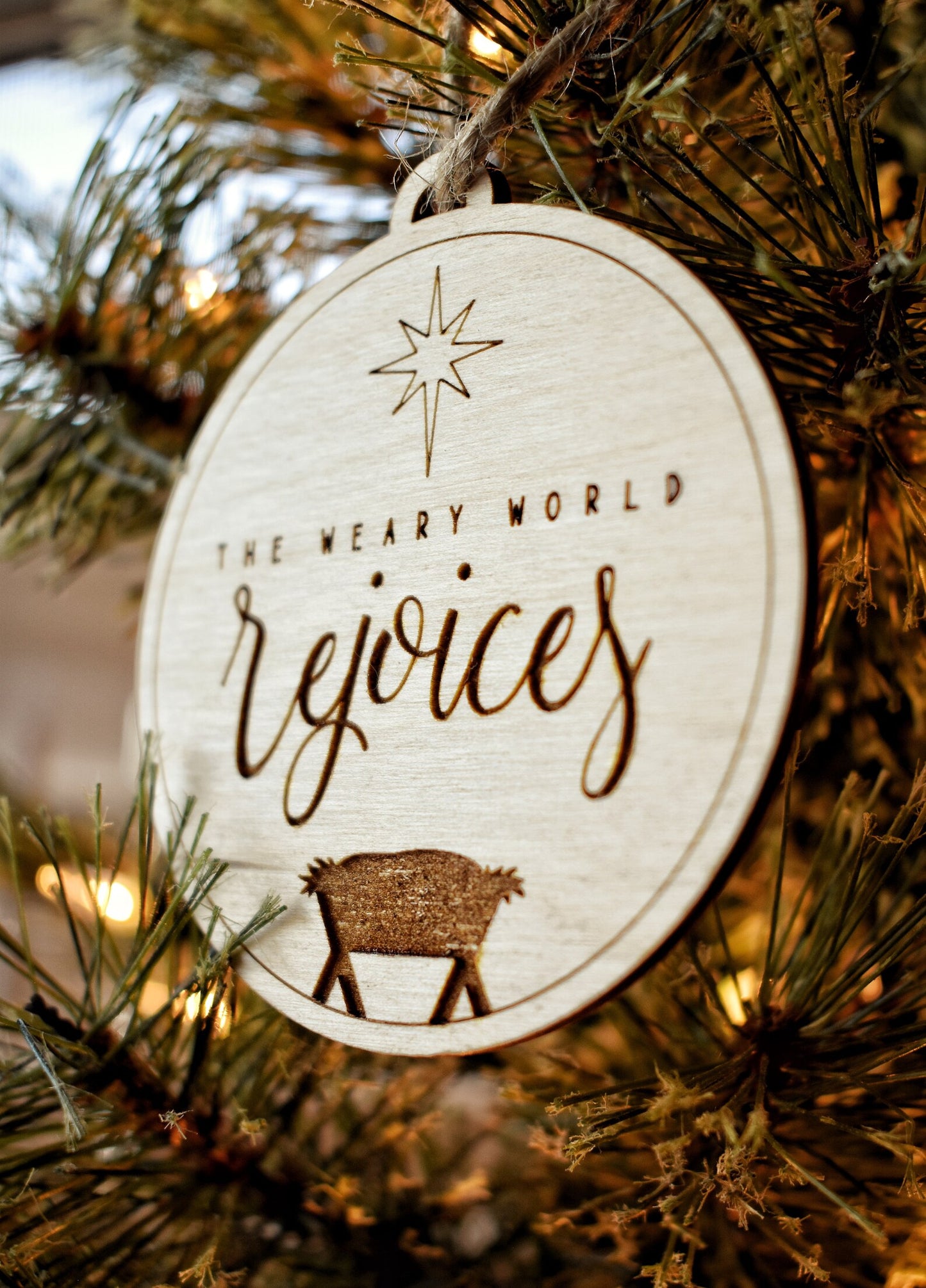 The Weary World Rejoices Nativity Ornament, Christmas Ornament