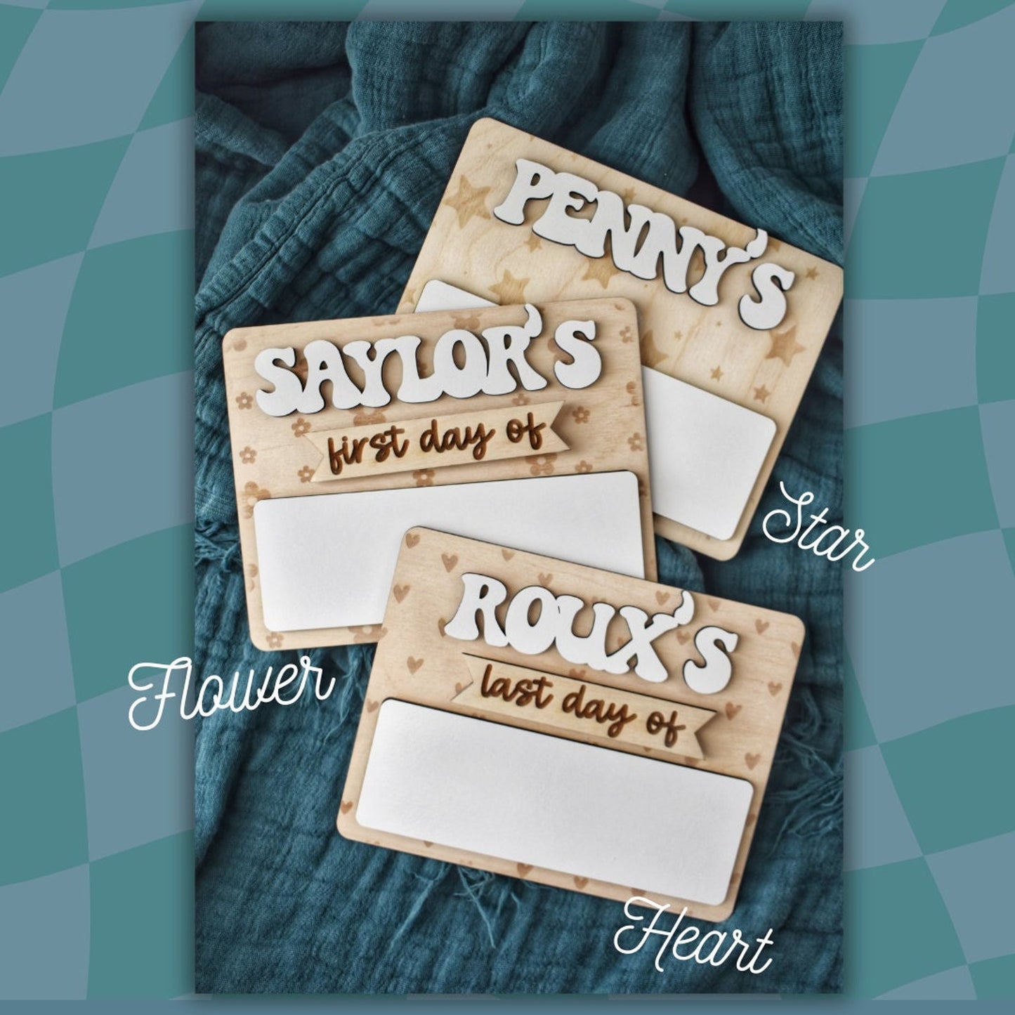 Personalized Dry Erase Back School Board | First Day of School Sign | Custom Neutral Name Sign | Photo Taking | Photo Prop