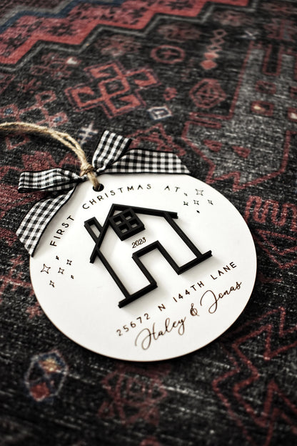 Personalized First Christmas In Our New Home Ornament