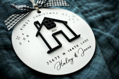 Personalized First Christmas In Our New Home Ornament