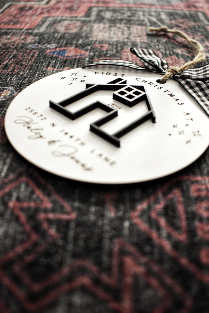 Personalized First Christmas In Our New Home Ornament