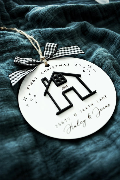 Personalized First Christmas In Our New Home Ornament