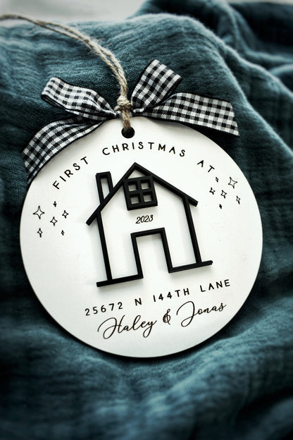 Personalized First Christmas In Our New Home Ornament