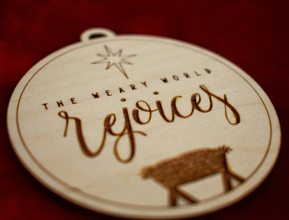 The Weary World Rejoices Nativity Ornament, Christmas Ornament
