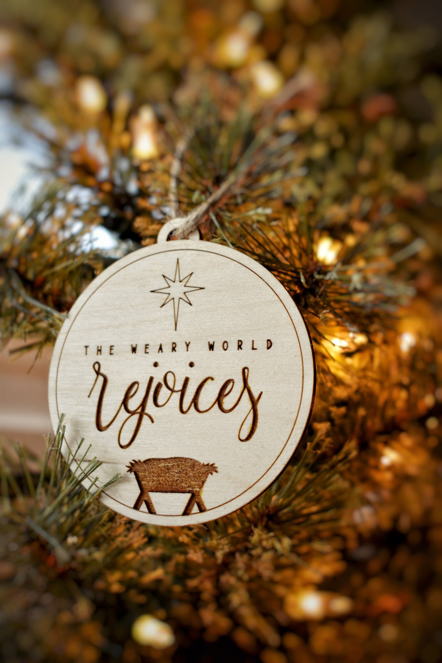The Weary World Rejoices Nativity Ornament, Christmas Ornament