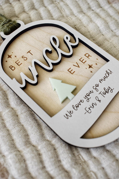 Best Aunt Ever / Best Uncle Ever Personalized Ornament