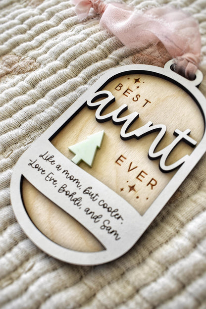 Best Aunt Ever / Best Uncle Ever Personalized Ornament