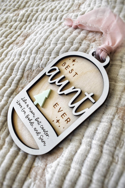 Best Aunt Ever / Best Uncle Ever Personalized Ornament