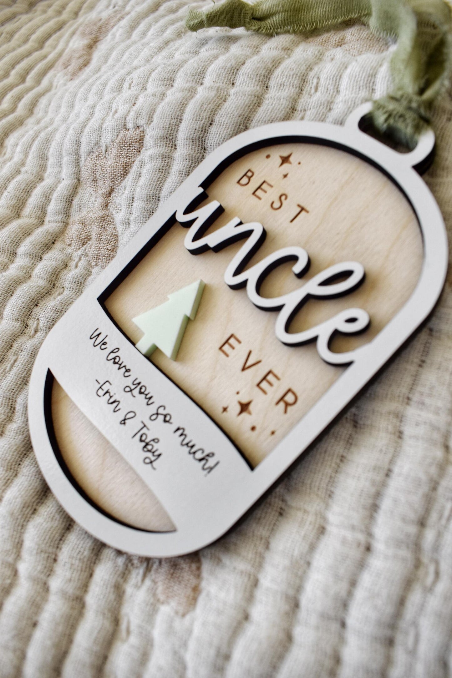 Best Aunt Ever / Best Uncle Ever Personalized Ornament
