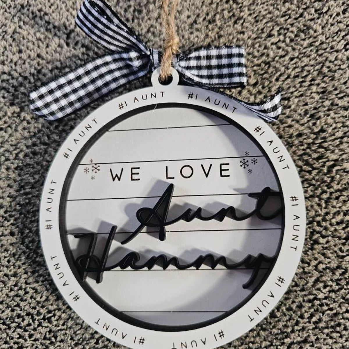 Customizable Best Aunt Ever Christmas Ornament