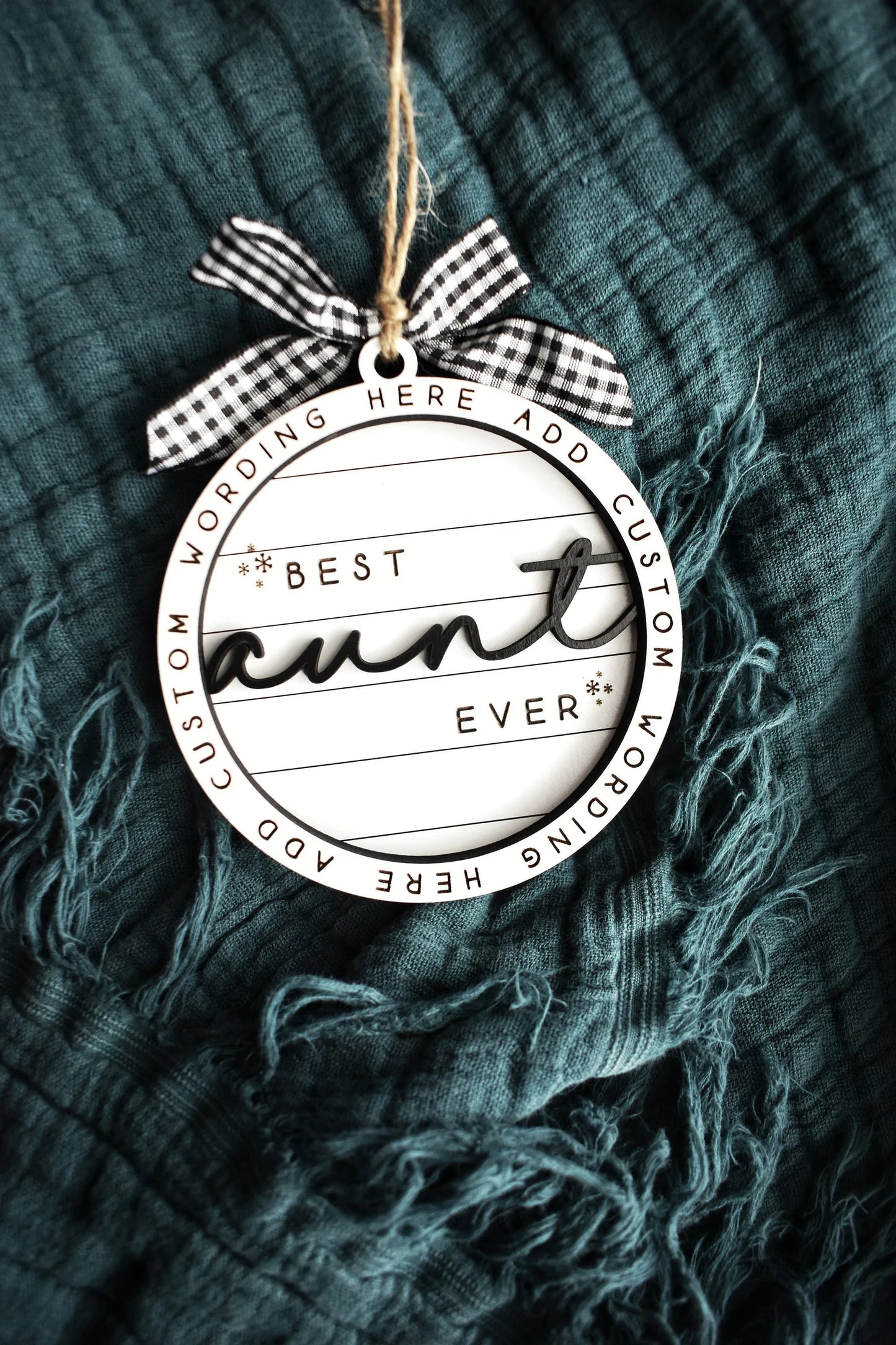 Customizable Best Aunt Ever Christmas Ornament