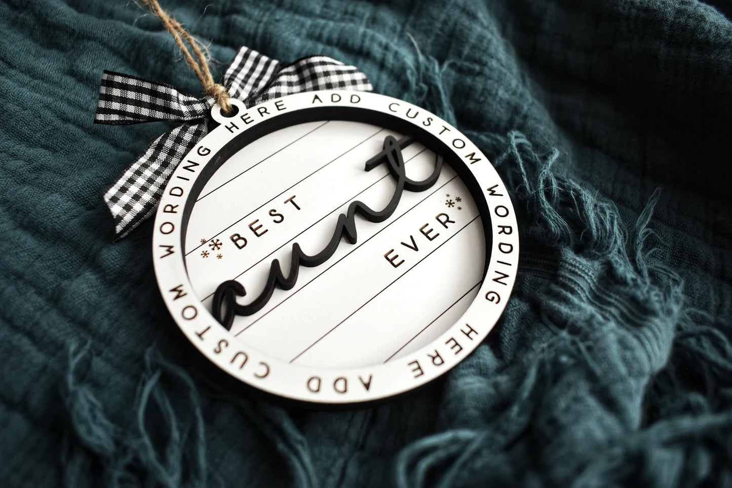 Customizable Best Aunt Ever Christmas Ornament