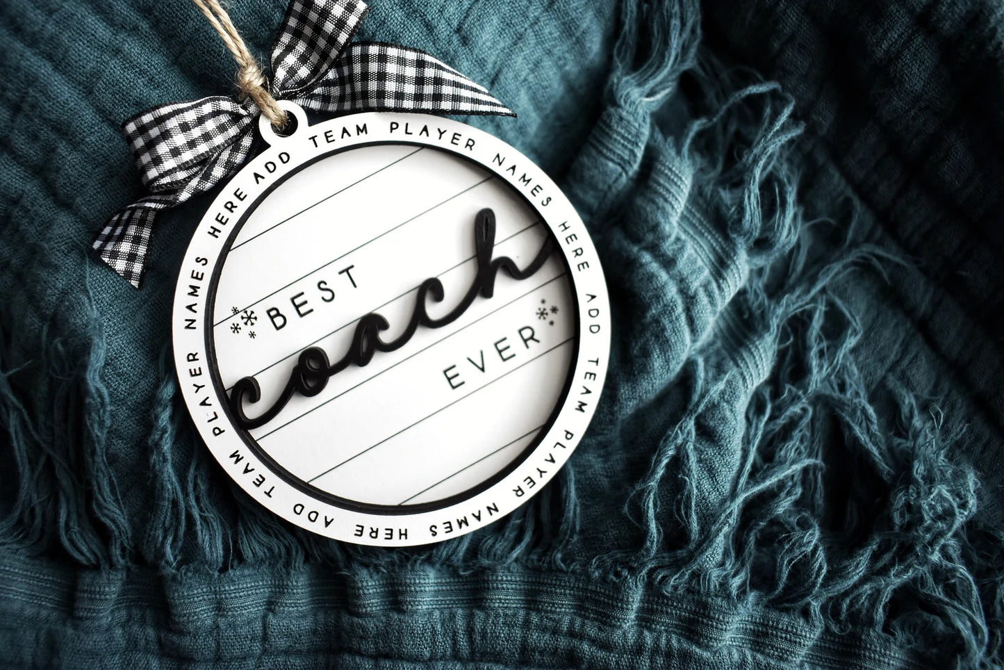 Customizable Best Coach Ever Christmas Ornament