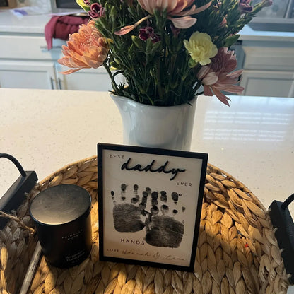 Hands Down Best Dad Ever | Personalized Engraved Wooden Sign