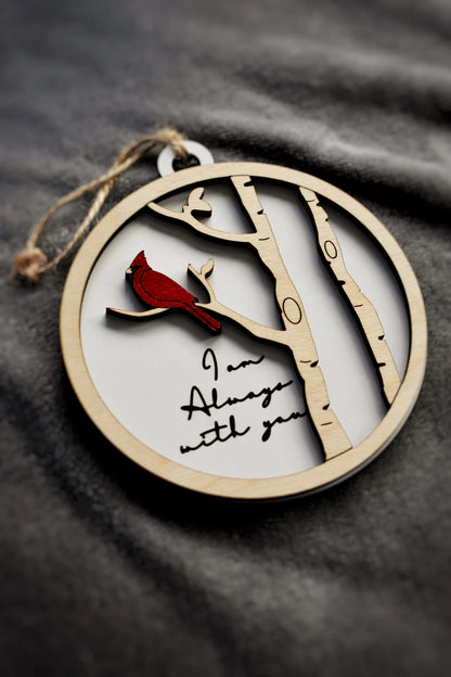 Cardinal Bereavement Ornament - I Am Always With You