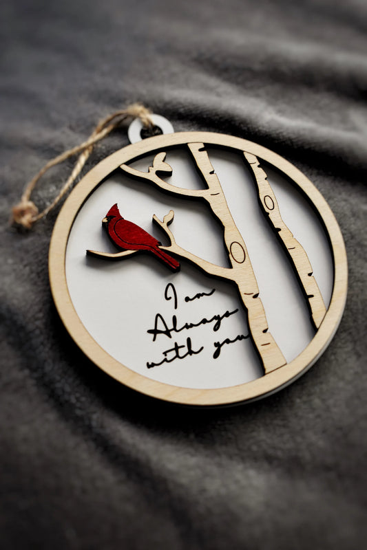 Cardinal Bereavement Ornament - I Am Always With You