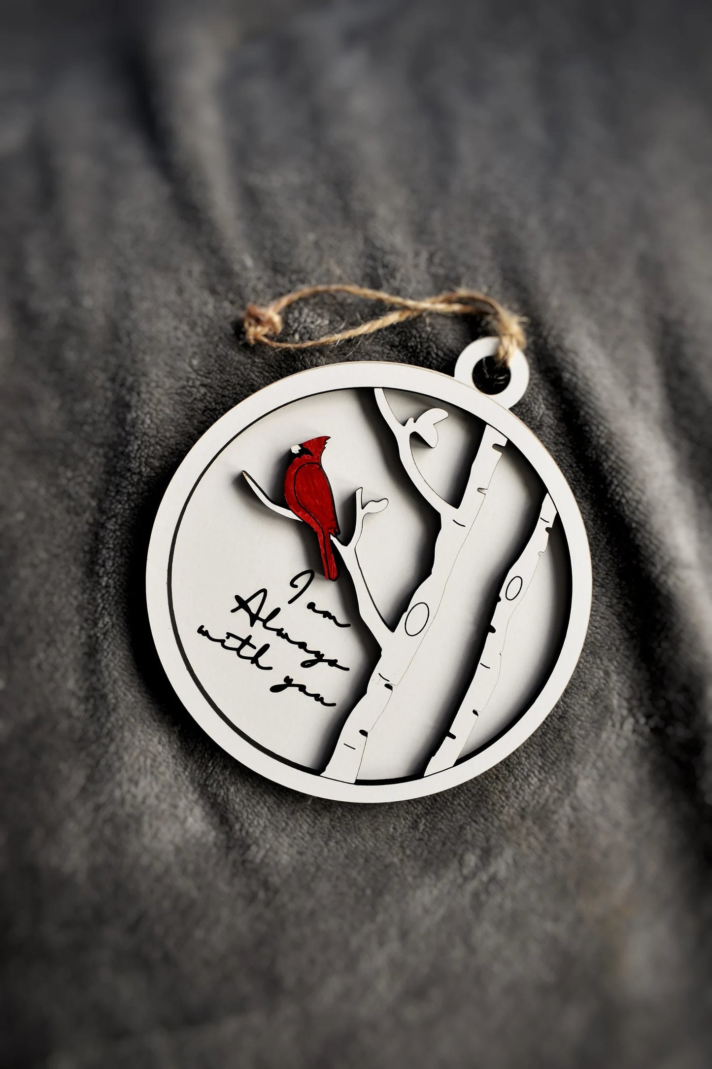 Cardinal Bereavement Ornament - I Am Always With You