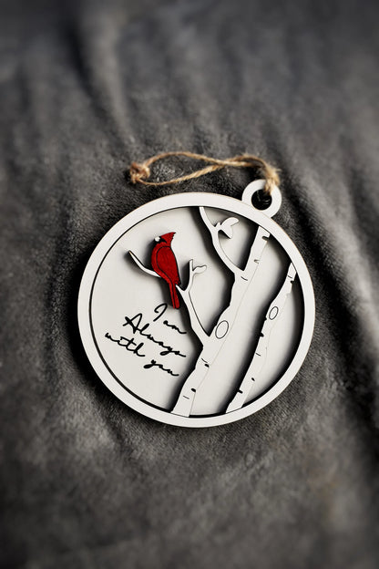 Cardinal Bereavement Ornament - I Am Always With You
