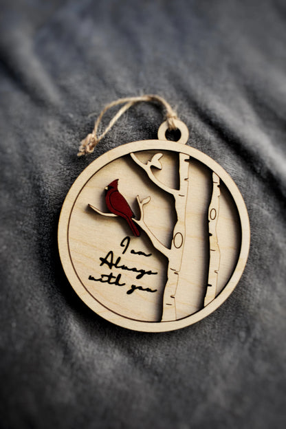 Cardinal Bereavement Ornament - I Am Always With You