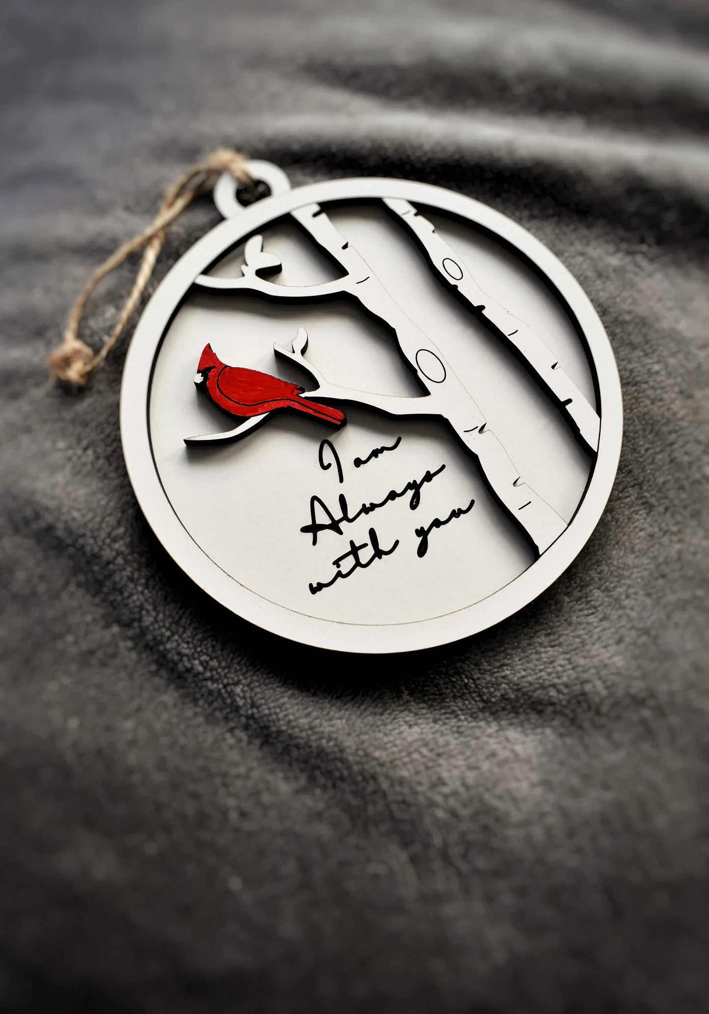 Cardinal Bereavement Ornament - I Am Always With You