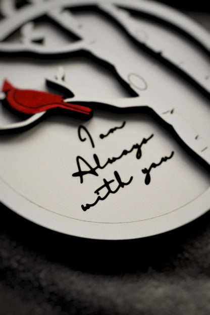Cardinal Bereavement Ornament - I Am Always With You