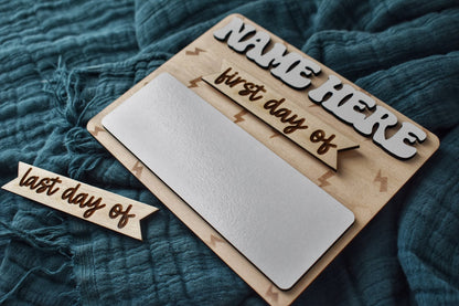 Personalized Dry Erase Back School Board