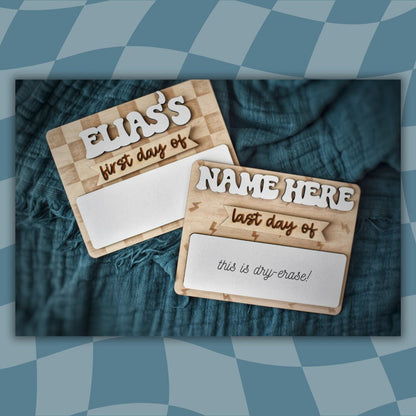 Personalized Dry Erase Back School Board