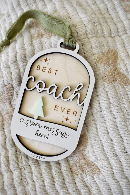 Best Coach Ever Personalized Ornament