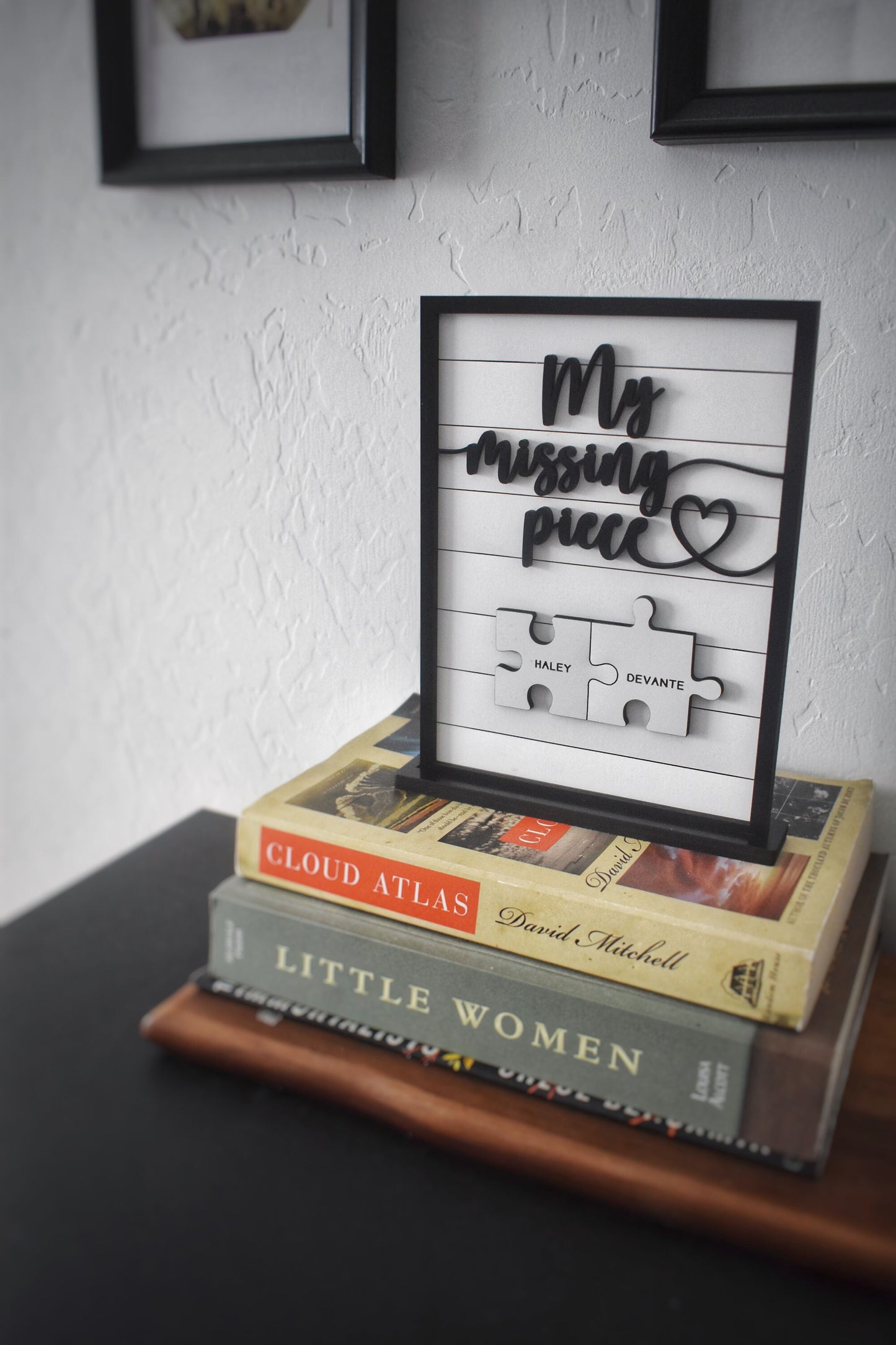 My Missing Piece Custom Valentines Day Sign  | Significant Other Gift | Anniversary | Wife Gift | Lovers Gift | Meaningful Valentines Gift